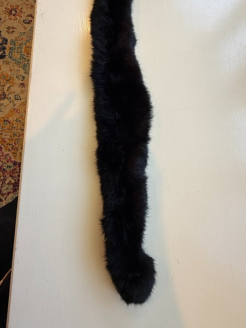 Black Rabbit Fur Scarf - Picture 3 of 3